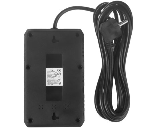 Maclean power strip, 4-socket extension cable + 3xUSB, 110-240V AC 50/60Hz, 2.1A max 2500W, 3m, black, MCE393 B Strāvas pagarinātāji