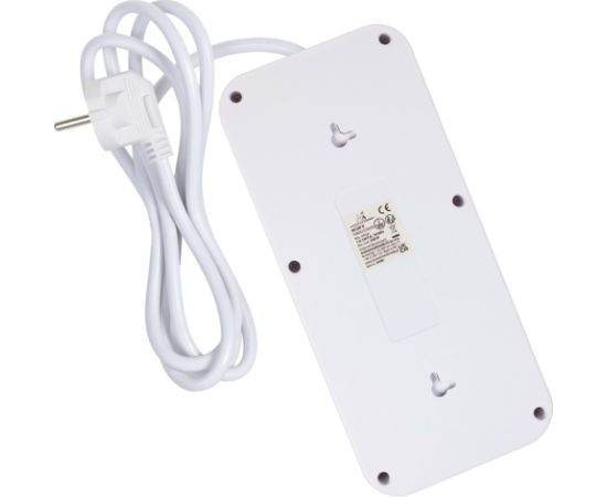 Maclean power strip, 6 socket extension + 4xUSB, 110-240V AC 50/60Hz, 2.1A max 2500W, 1.5 m, white, MCE389 W Strāvas pagarinātāji