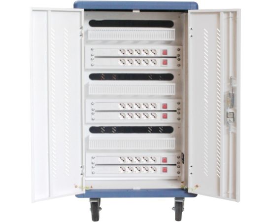 Techly Ventilated Charging Station Trolley 30 Notebook or Smartphone Black/Grey Зарядные устройства