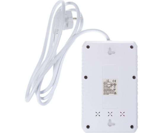Maclean power strip, 4-socket extension cable + 3xUSB, 110-240V AC 50/60Hz, 2.1A max 2500W, 1.5m, white, MCE392 W Strāvas pagarinātāji