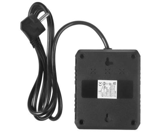 Maclean power strip, extender 2 sockets + 3xUSB, 110-240V AC 50/60Hz, 2.1A max 2500W, 1.5m, black, MCE387 B Strāvas pagarinātāji