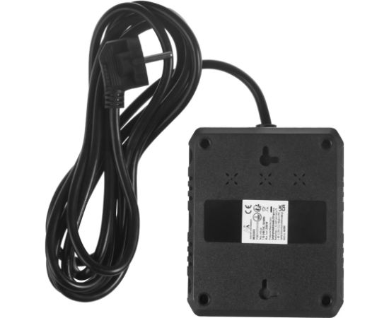 Maclean power strip, extender 2 sockets + 3xUSB, 110-240V AC 50/60Hz, 2.1A max 2500W, 3 m, black, MCE388 B Strāvas pagarinātāji