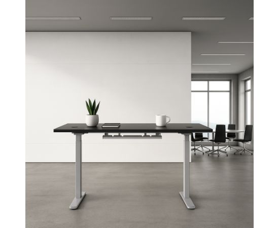 Регулируемый по высоте стол Up Up Bjorn Gray, Table top M Black Офисные столы