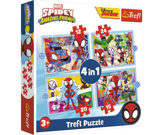 TREFL SPIDER-MAN Puzle 12+24+20+15 Spidey Puzles