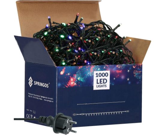Ziemassvētku lampiņas Springos CL1007 1000 Led Ziemassvētku lampiņas, LED virtenes