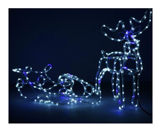 Ziemassvētku ziemeļbriedis ar kamanām Springos CL1225 288 LED Ziemassvētku dekorācijas