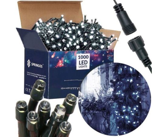 Ziemassvētku lampiņas Springos CL1004 1000 Led 60m Ziemassvētku lampiņas, LED virtenes