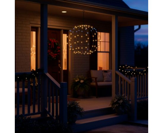 LED gaismas bumba 112 LED silti baltā Springos CL1235 Ziemassvētku lampiņas, LED virtenes