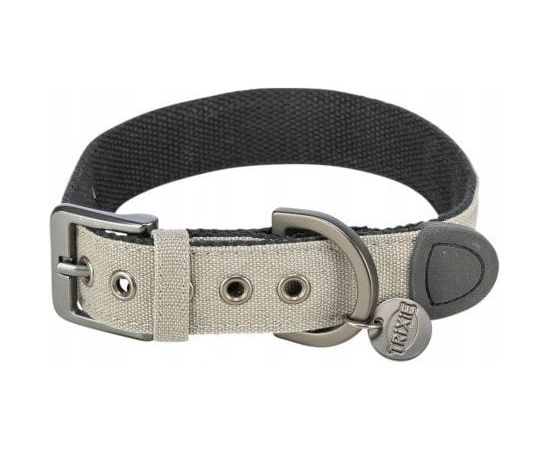 Trixie obroża dla psa bawełniana jasnoszara M–L: 40–47 cm/30 mm szeroka Citas preces