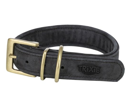 Trixie Obroża dla psa skórzana czarna M–L: 39–46 cm/35 mm Citas preces