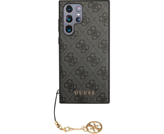 Guess 4G Charm Case Aizsargapvalks priekš Samsung Galaxy S24 Ultra / pelēks Neoriģinālie Maciņi