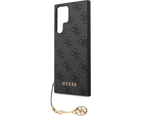 Guess 4G Charm Case Aizsargapvalks priekš Samsung Galaxy S24 Ultra / pelēks Neoriģinālie Maciņi