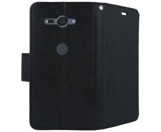 Fusion Fancy Book Case Grāmatveida Maks Priekš Samsung A215 Galaxy A21 Melns Neoriģinālie Maciņi