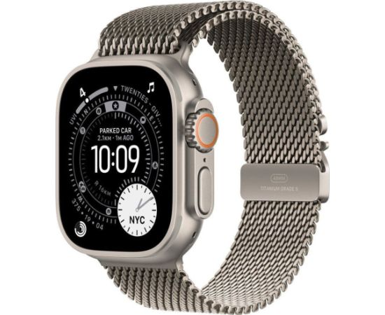 Apple Watch Ultra 3 GPS + 5G Cellular 49mm Nat.Titanium Case with Nat.Titanium Milanese Loop - Medium Smart-Watch Умные часы