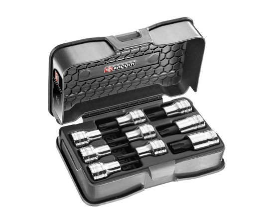 Skrūvgriežu uzgaļu komplekts Facom AMEX.3APB; 1/2''; 9 gab. Аксессуары для дрелей