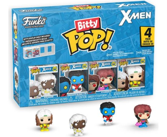 Funko Bitty Pop! 4-Pack: X-Men - Rogue, Nightcrawler, Gambit, Storm Vinyl Figures Figūriņas un varoņi