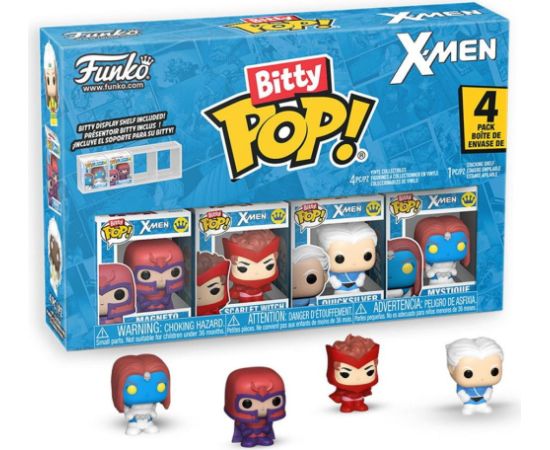 Funko Bitty Pop! 4-Pack: X-Men - Magneto, Scarlet Witch, Quicksilver, Mystique Vinyl Figures Figūriņas un varoņi