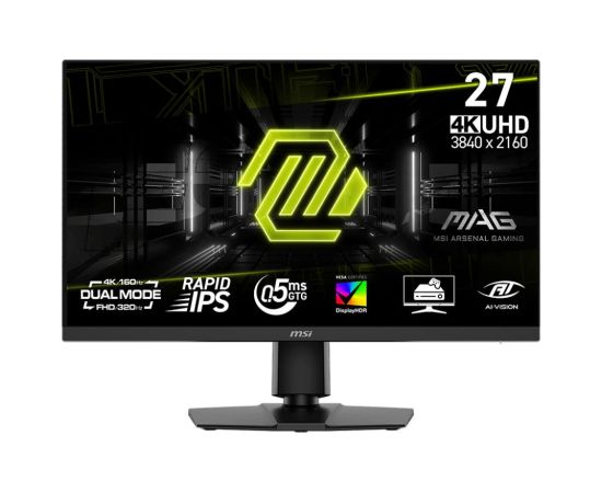 LCD Monitor MSI MAG 272URDF E16 27" Gaming/4K Matte Panel IPS 3840x2160 16:9 160Hz 0.5 ms Colour Black MAG272URDFE16 Monitori