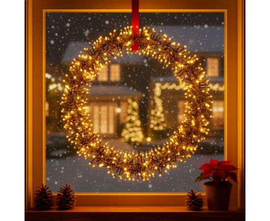 Springos LED svētku vainags 300 LED 40 cm CL1233 Ziemassvētku lampiņas, LED virtenes