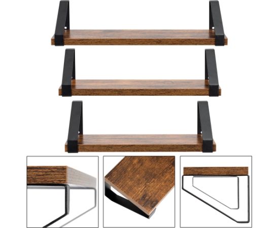 Springos Комплект настенных полок 3 шт. 30/35/40x12x9 см HF0049 Полки