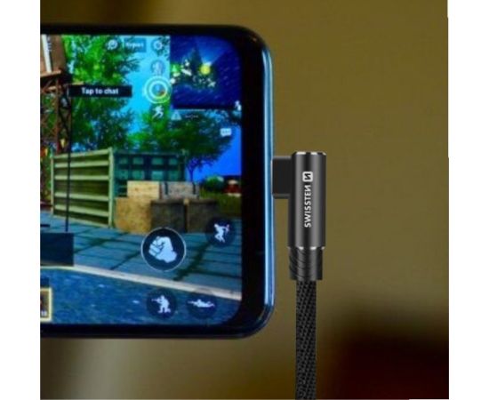 Swissten Pītais L Tipa Universāls Quick Charge 3.1 USB uz USB-C Datu un Uzlādes Kabelis 1.2m Melns Jaunumi - Datori