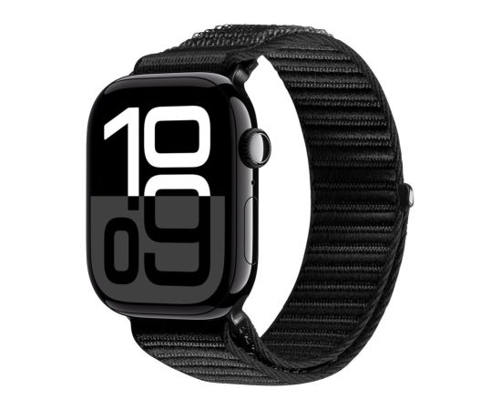 Dux Ducis   Apple Watch 38/40/41/42MM YE Nylon Braided Loop Wrist Strap Black Smart pūlksteņu aksesuāri