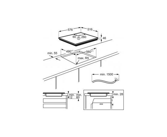 ELECTROLUX EIT60443X Indukcijas virsma, iebūvējama