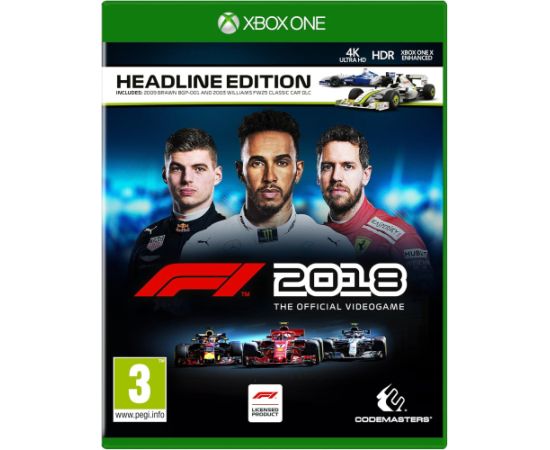 XBOX1 F1 2018 Headline Edition Xbox One video spēle Xbox spēles