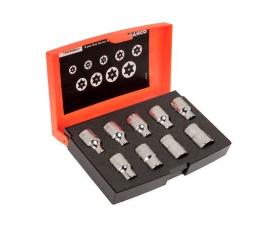 Socket set Bahco 7800TORX E8-E24 1/2" Atslēgu komplekti