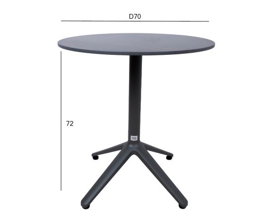 Стол BEIDA с каменной столешницей D70xH72см Dārza galdi