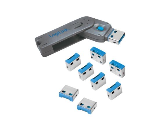 Logilink, USB port blocker (1x key and 8x locks), AU0045 Logilink Adapteri