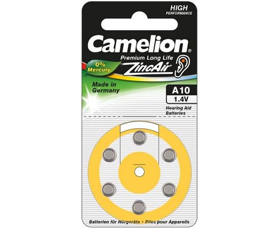 Camelion A10/DA10/ZL10 Zinc air cells 6 pc(s) Батарейки, аккумуляторы