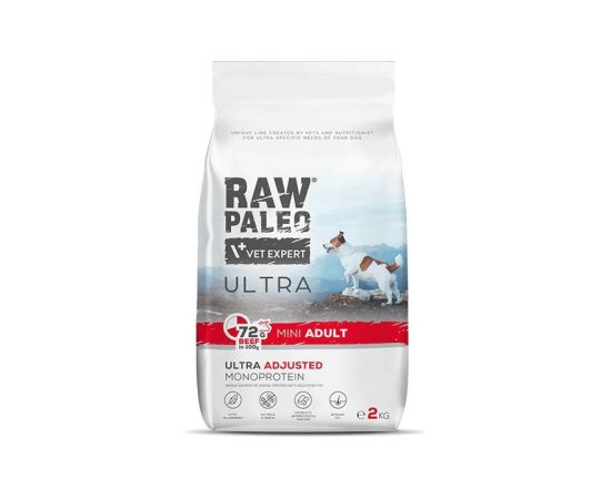 RAW PALEO Ultra Mini Adult Beef - dry dog ​​food - 2 kg Suņu barība
