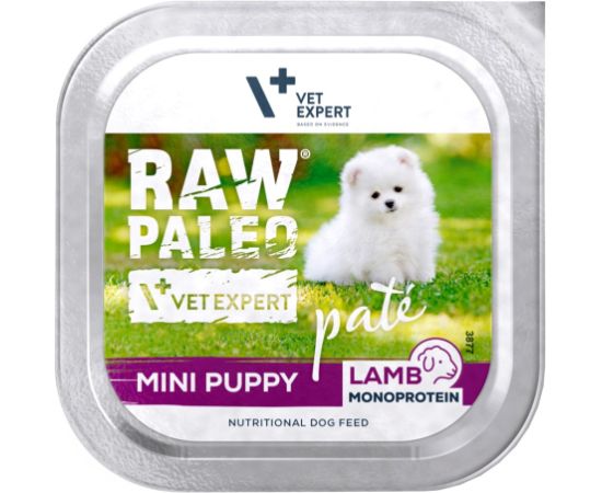 RAW PALEO Pâte Mini Puppy Lamb - wet dog food - 150g Suņu barība