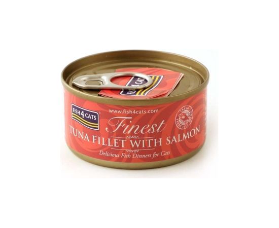 Fish4dogs FISH4CATS  Tuna fillet with salmon - wet cat food - 70g Kaķu konservi
