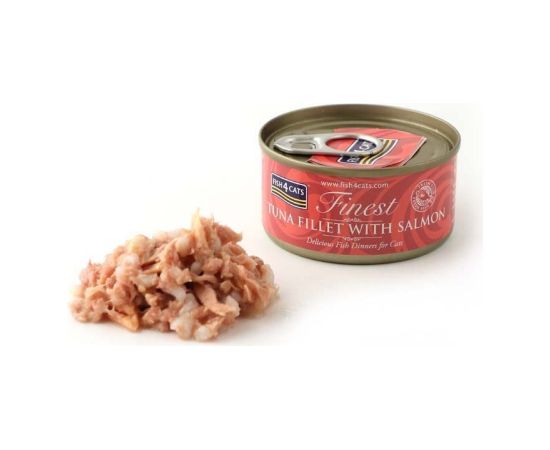 Fish4dogs FISH4CATS  Tuna fillet with salmon - wet cat food - 70g Kaķu konservi