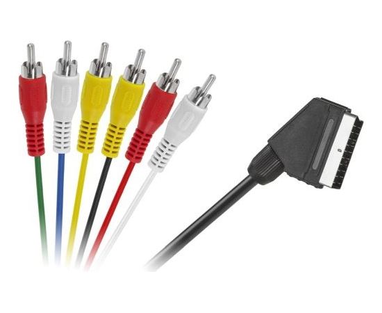 Blackmoon KPO2711 SCART/6RCA kabelis Dažādi vadi