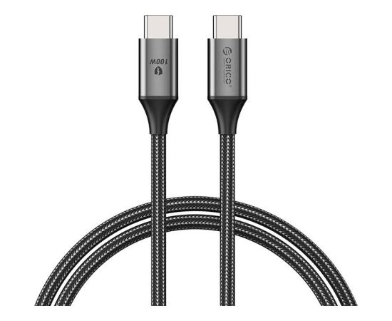 Orico 100W USB-C to USB-C charging cable (black) Data USB kabeļi