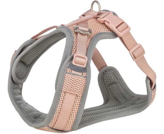 Trixie Premium FlexMesh, szelki, dla psa, różowe, L: 63–92 cm/25 mm, dostosowane dla mopsów i buldogów Citas preces