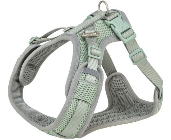 Trixie Premium FlexMesh, szelki, dla psa, szałwiowe, M: 58–80 cm/20 mm, dostosowane dla mopsów i buldogów Citas preces