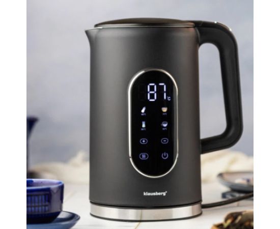 Elektriskā tējkanna Klausberg KB 7891 ar LED paneli, tilpums 1.7L 2200W Tējkannas (elektriskās)