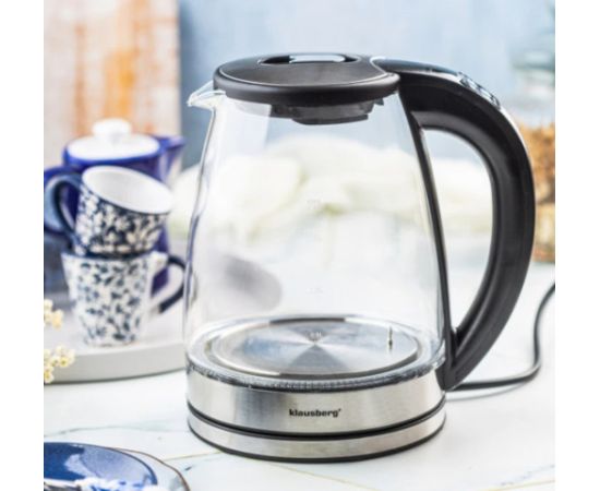 Elektriskā tējkanna Klausberg KB 7887 ar temperatūras displeju 1.8L  jauda 2200W Tējkannas (elektriskās)