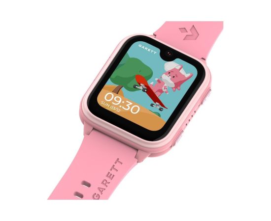 Išmanusis laikrodis su lietuvišku meniu Garett Kids Vibe AI 4G su GPS, kamera, Pink Rokas pulksteņi 