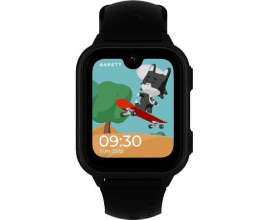 Išmanusis laikrodis su lietuvišku meniu Garett Kids Vibe AI 4G su GPS, kamera, Black Rokas pulksteņi 