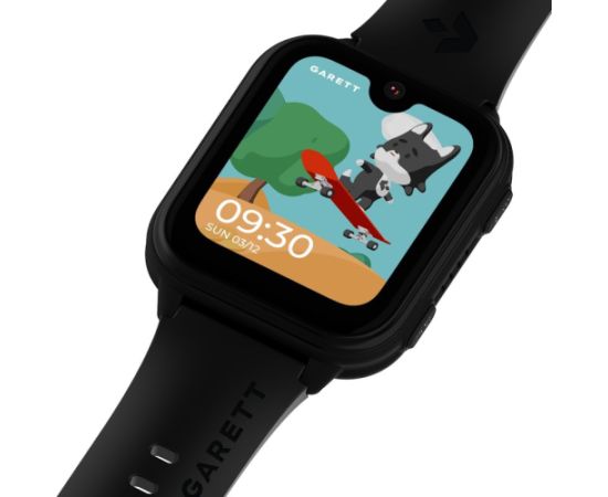 Išmanusis laikrodis su lietuvišku meniu Garett Kids Vibe AI 4G su GPS, kamera, Black Rokas pulksteņi 