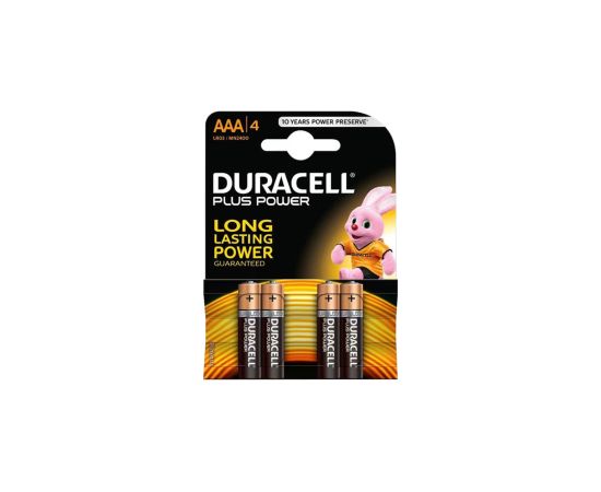 Baterijas Duracell AAA Alkaline 4-pack Bateriju lādētāji