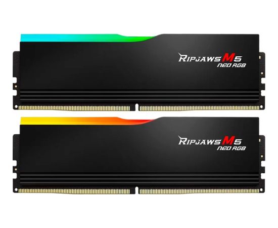 G.Skill DDR5 - 32GB - 6000 - CL - 36 (2x 16 GB) dual kit, memory (black, F5-6000J2836G16GX2-RM5NRK, Ripjaws M5 Neo RGB, AMD EXPO) RAM Operatīvā atmiņa