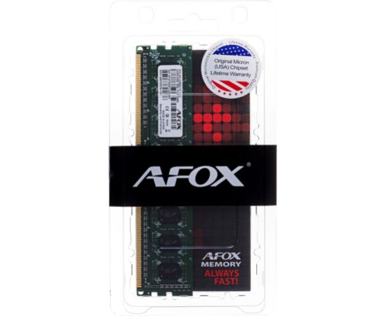 AFOX DDR3 8G 1600 UDIMM memory module 8 GB 1600 MHz LV 1,35V RAM Operatīvā atmiņa