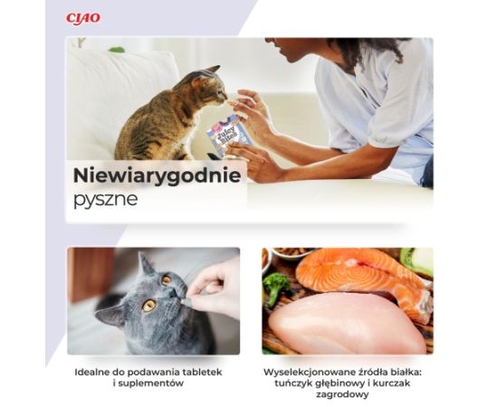 INABA Juicy Bites Chicken and tuna - cat treats - 3 x 11g Kaķu sausā barība