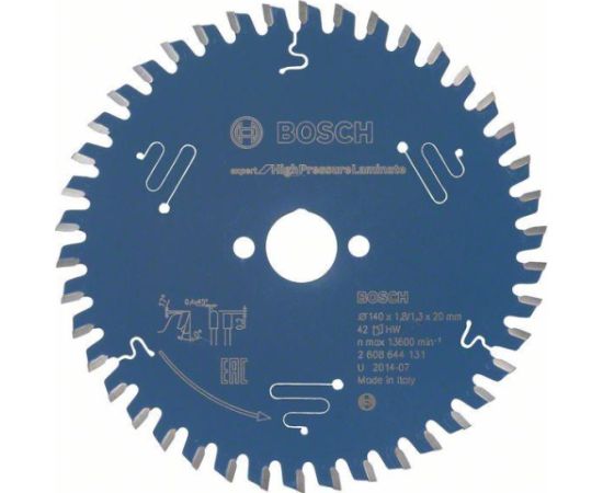 Griešanas disks Bosch Expert for High-Pressure Laminate 2608644132; 160x20 mm; Z48 Zāģripas